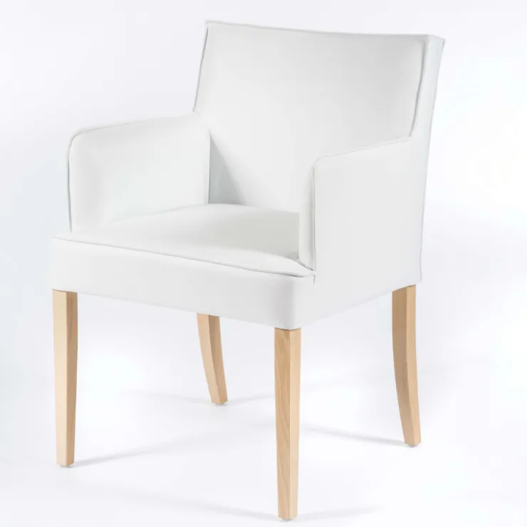 Sessio Chaise De Cuisine|Chaise De Salle à Manger*Diem Fauteuil contemporain rembourré en synthétique pieds en bois
