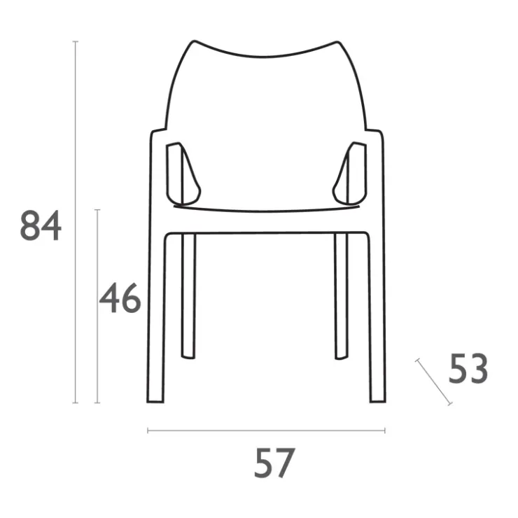 Chaise De Jardin|Fauteuil De Jardin*Diva Fauteuil de jardin en polypropylène