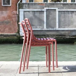 Chaise De Jardin*Doga bistrot Chaise de jardin design empilable sans accoudoirs de fabrication italienne