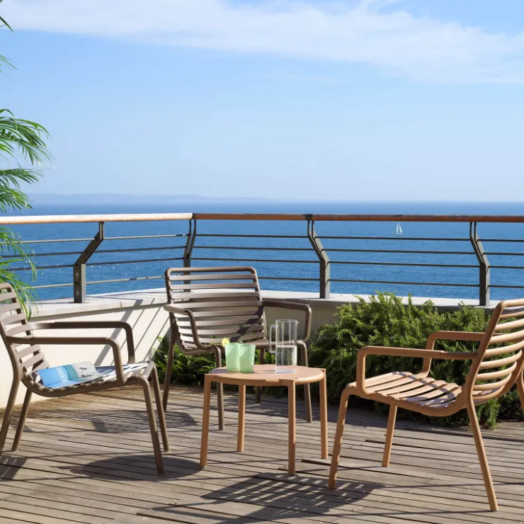 Table De Jardin*Doga Table basse de jardin ronde empilable fabriquée en Italie
