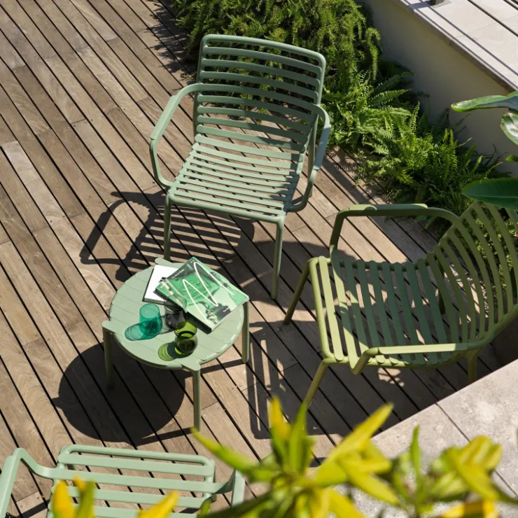 Table De Jardin*Doga Table basse de jardin ronde empilable fabriquée en Italie