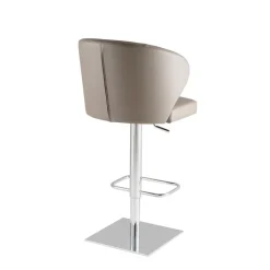 Peressini Tabouret Snack (assise +/- 65 Cm)|Tabouret De Bar (assise +/- 80 Cm)*Doris P Tabouret pivotant et réglable en hauteur en synthétique et métal chromé