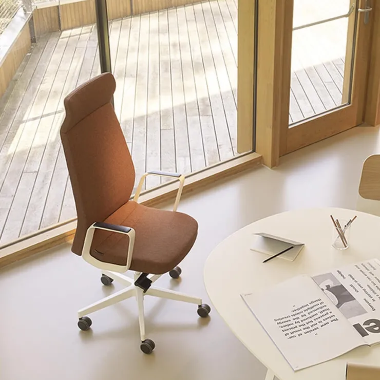 Sokoa Chaise De Bureau|Fauteuil De Bureau*Eden 02 Fauteuil de direction en tissu avec têtière made in France