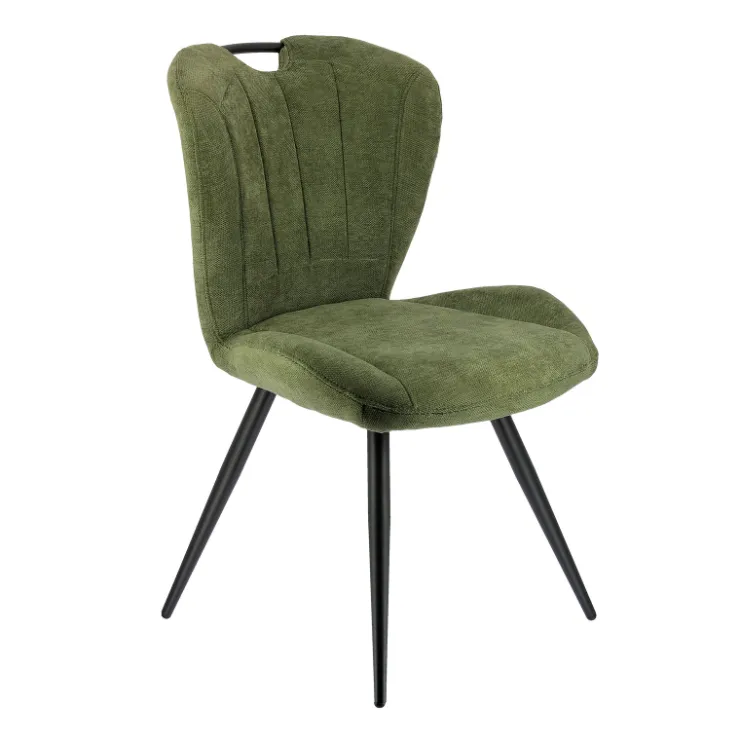 Chaise De Salle à Manger*EliseChaise rembourrée pivotante en tissu avec poignée