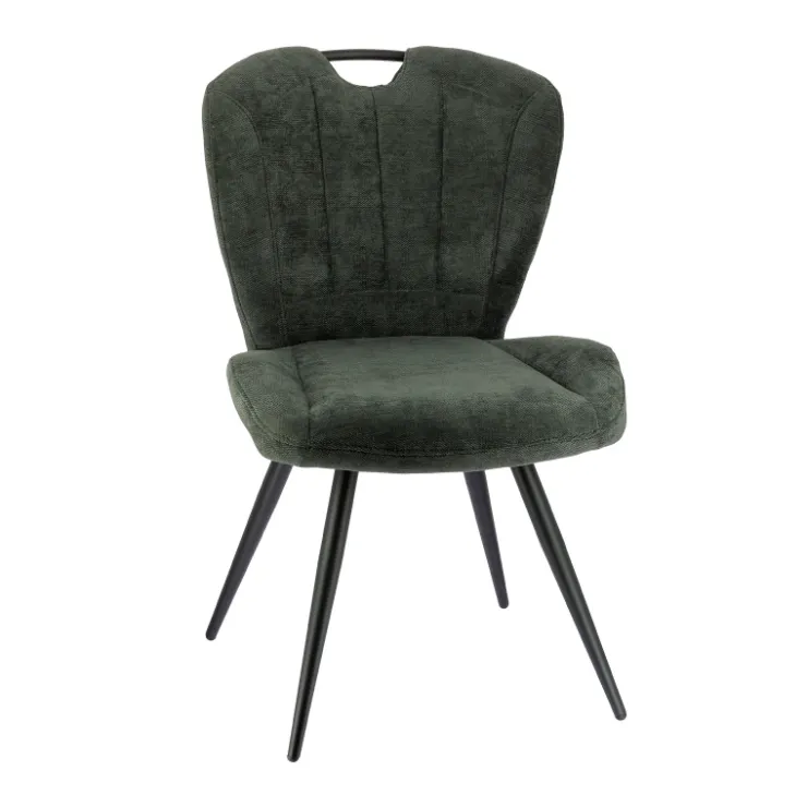 Chaise De Salle à Manger*EliseChaise rembourrée pivotante en tissu avec poignée