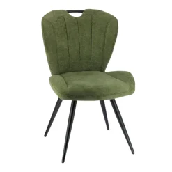 Chaise De Salle à Manger*EliseChaise rembourrée pivotante en tissu avec poignée