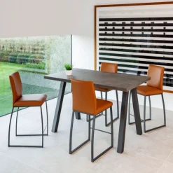 Perfecta Tabouret Snack (assise +/- 65 Cm)|Tabouret De Bar (assise +/- 80 Cm)*Elite Tabouret snack rembourré en simili et métal