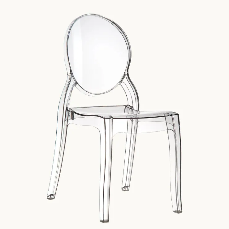 Chaise De Salle à Manger|Chaise Salon*Elizabeth Chaise médaillon transparente en polycarbonate