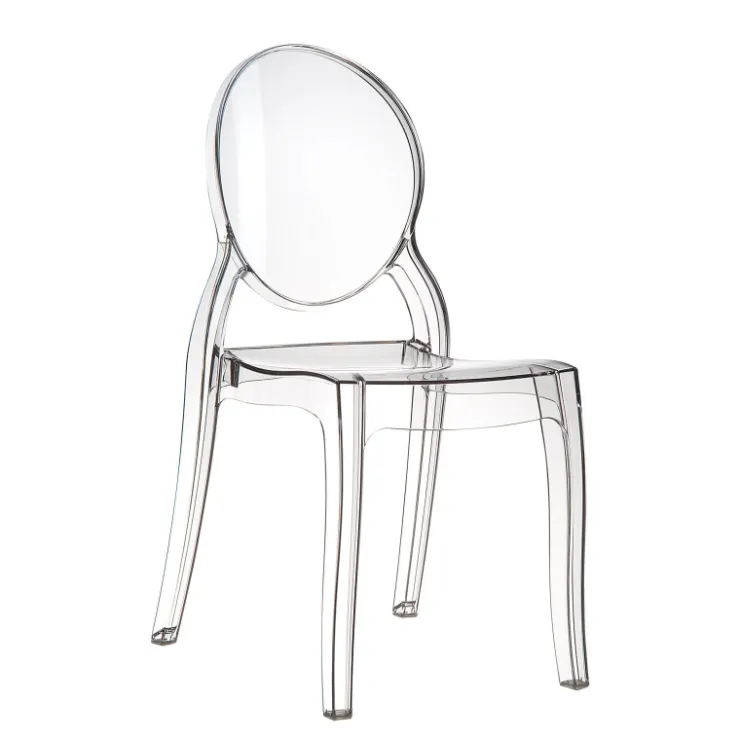 Chaise De Salle à Manger|Chaise Salon*Elizabeth Chaise médaillon transparente en polycarbonate