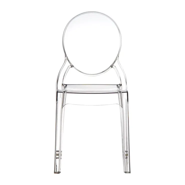 Chaise De Salle à Manger|Chaise Salon*Elizabeth Chaise médaillon transparente en polycarbonate
