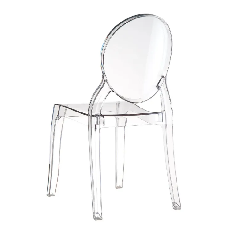 Chaise De Salle à Manger|Chaise Salon*Elizabeth Chaise médaillon transparente en polycarbonate
