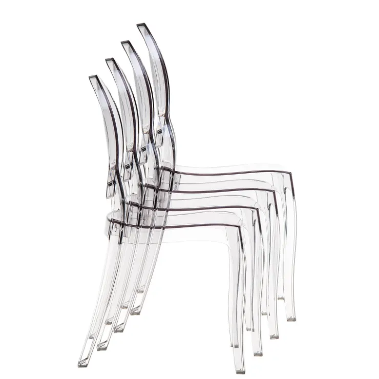 Chaise De Salle à Manger|Chaise Salon*Elizabeth Chaise médaillon transparente en polycarbonate