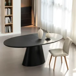 Table De Salle à Manger*EllaTable design ovale extensible avec pied central