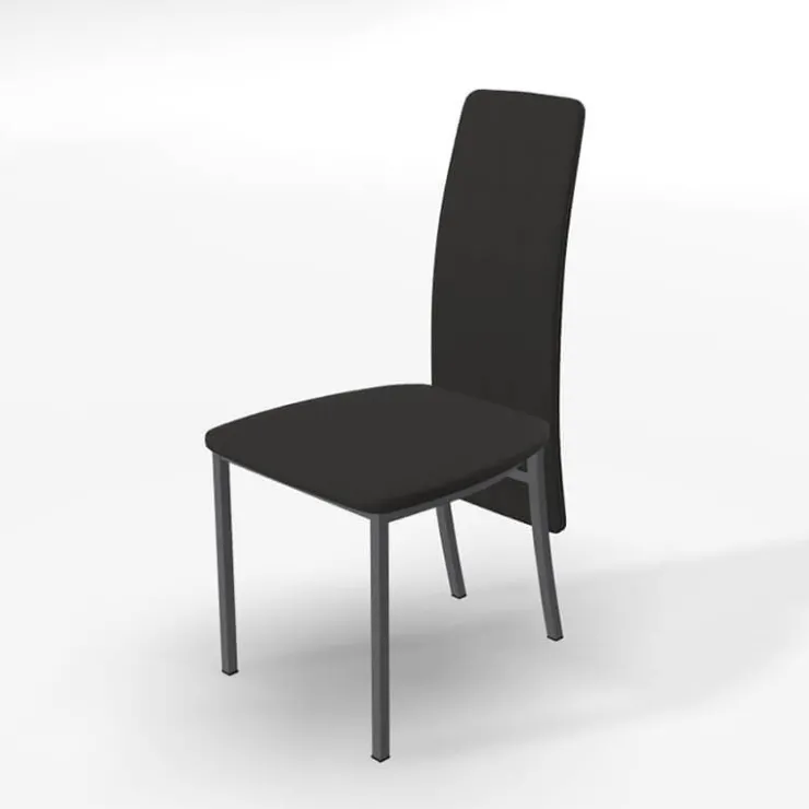 Perfecta Chaise De Salle à Manger*Elyn Chaise de séjour contemporaine tissu et pieds métal