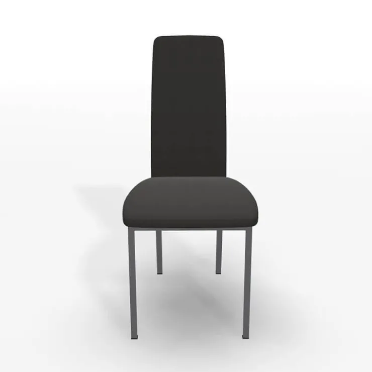 Perfecta Chaise De Salle à Manger*Elyn Chaise de séjour contemporaine tissu et pieds métal