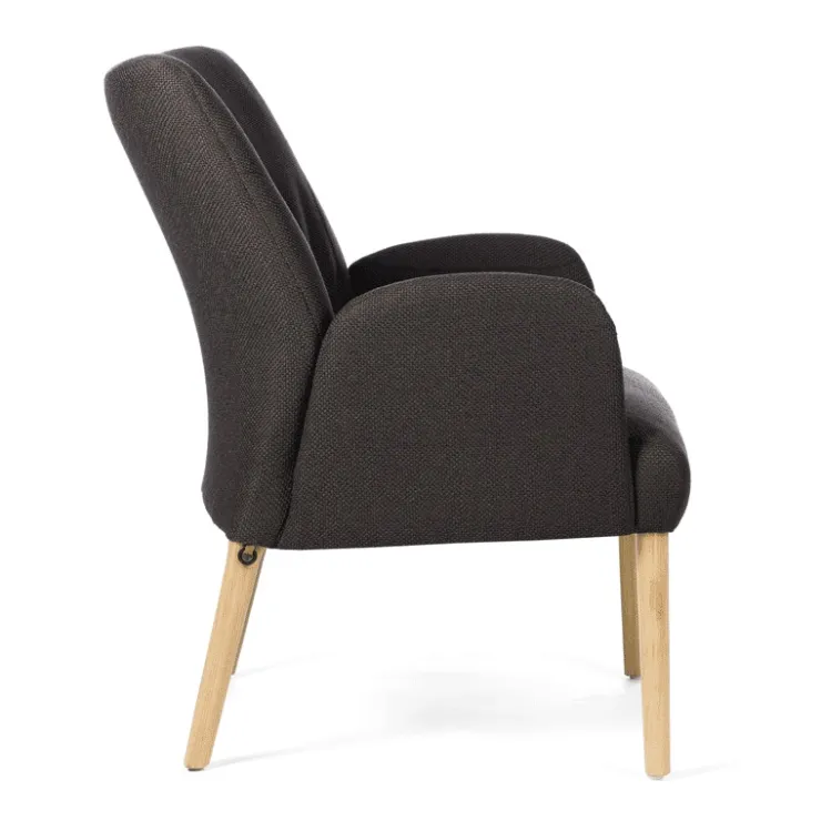 Mobitec Chaise De Salle à Manger|Chaise Salon*Enora ® Fauteuil cocooning en tissu et pieds en bois