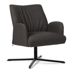Mobitec Fauteuil De Salon*Enora ® Fauteuil cocooning pivotant en tissu et métal