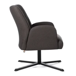 Mobitec Fauteuil De Salon*Enora ® Fauteuil cocooning pivotant en tissu et métal