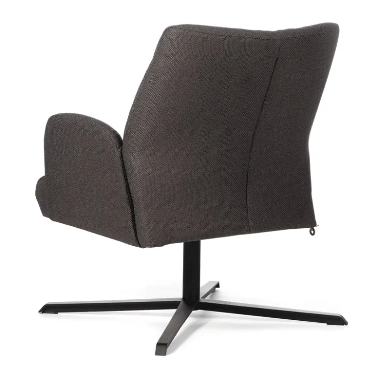 Mobitec Fauteuil De Salon*Enora ® Fauteuil cocooning pivotant en tissu et métal