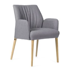 Mobitec Chaise De Salle à Manger|Chaise Salon*Enora® Fauteuil cocooning en tissu et pieds en bois