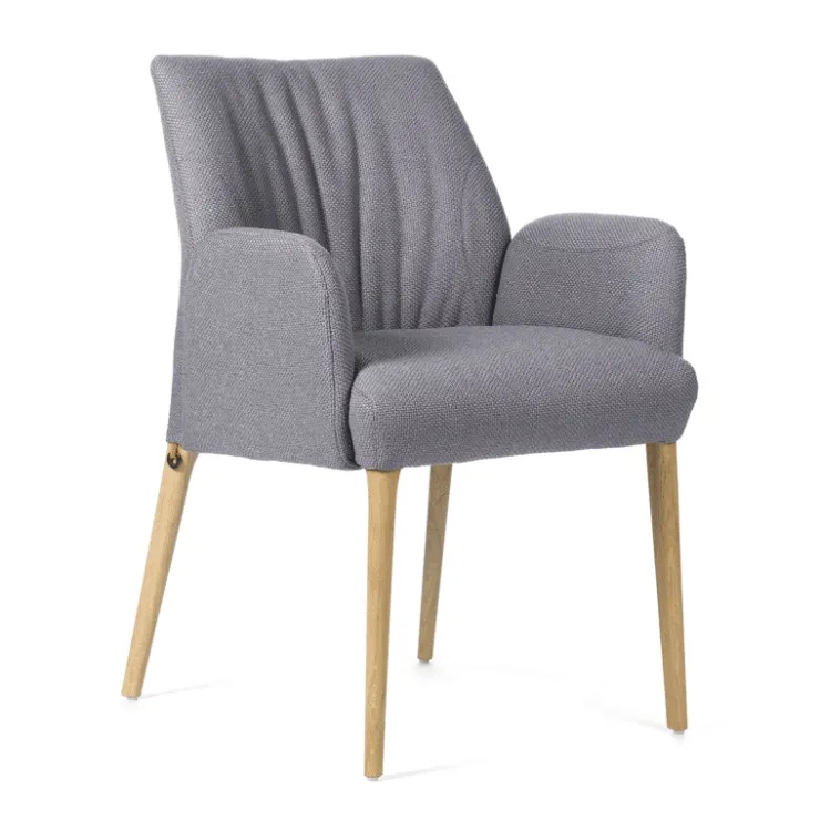 Mobitec Chaise De Salle à Manger|Chaise Salon*Enora® Fauteuil cocooning en tissu et pieds en bois