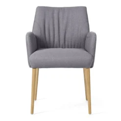 Mobitec Chaise De Salle à Manger|Chaise Salon*Enora® Fauteuil cocooning en tissu et pieds en bois
