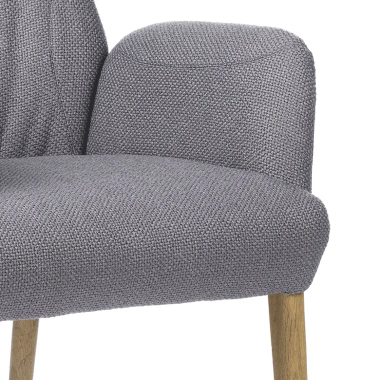 Mobitec Chaise De Salle à Manger|Chaise Salon*Enora® Fauteuil cocooning en tissu et pieds en bois