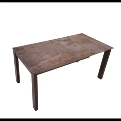 Pure design Table De Cuisine*Evento Table rectangulaire extensible avec plateau en dekton et pieds en métal