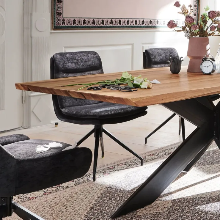 Table De Salle à Manger*ExtrêmeTable design plateau bois massif avec pieds en métal