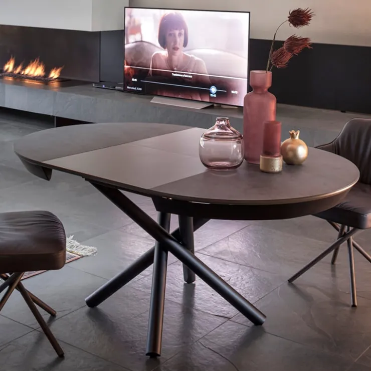 Altacom Table De Salle à Manger*Fahrenheit Table design italienne ronde extensible en céramique