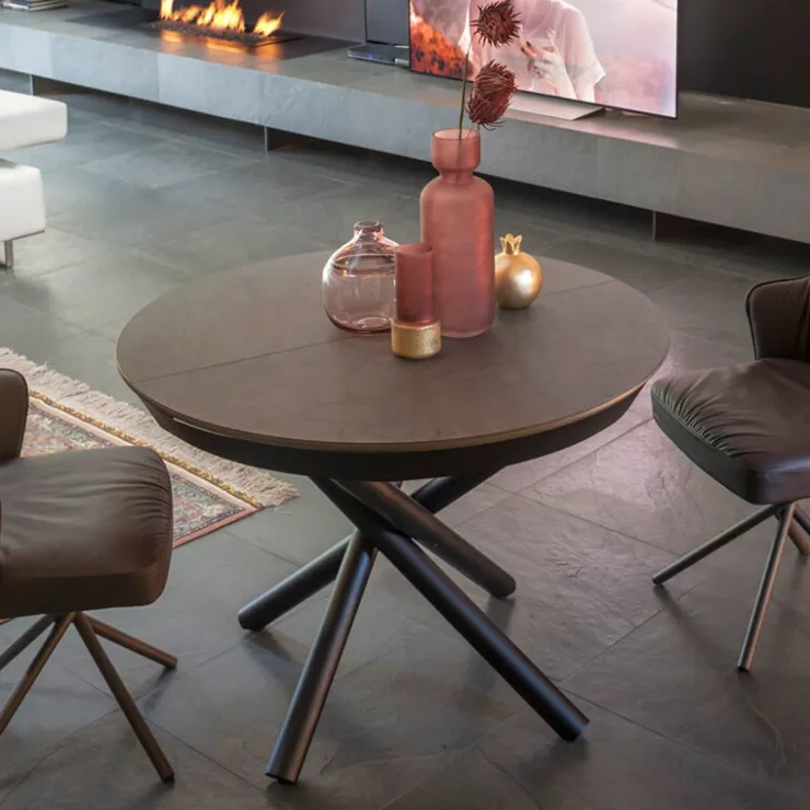 Altacom Table De Salle à Manger*Fahrenheit Table design italienne ronde extensible en céramique
