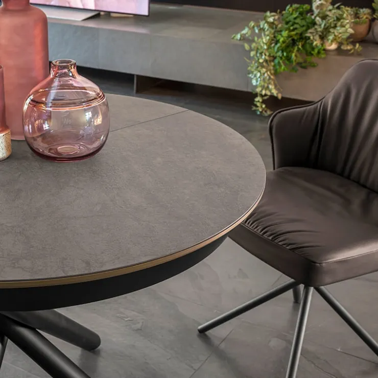 Altacom Table De Salle à Manger*Fahrenheit Table design italienne ronde extensible en céramique
