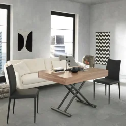 Altacom Table Pour Petit Espace|Table De Salon*Febo AT046 Table italienne relevable en bois avec allonges