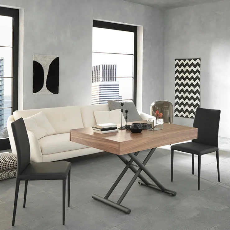 Altacom Table Pour Petit Espace|Table De Salon*Febo AT046 Table italienne relevable en bois avec allonges