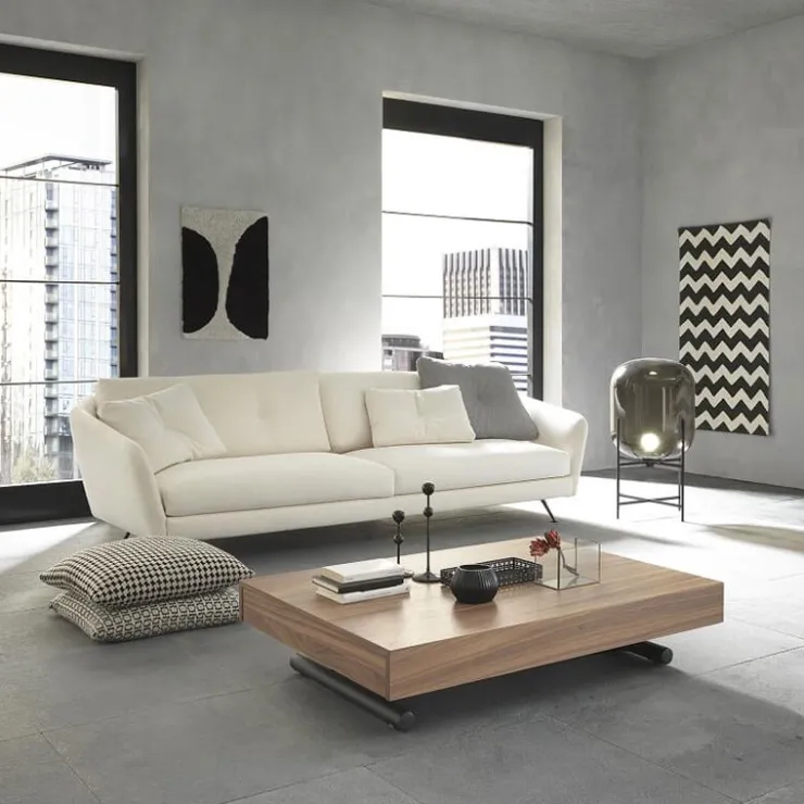 Altacom Table Pour Petit Espace|Table De Salon*Febo AT046 Table italienne relevable en bois avec allonges