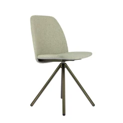 Perfecta Chaise De Salle à Manger|Chaise De Bureau*Figaro 2 Chaise moderne pivotante en tissu et pieds métal