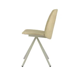Perfecta Chaise De Salle à Manger*Fiona 2 Chaise moderne en tissu et pieds métal