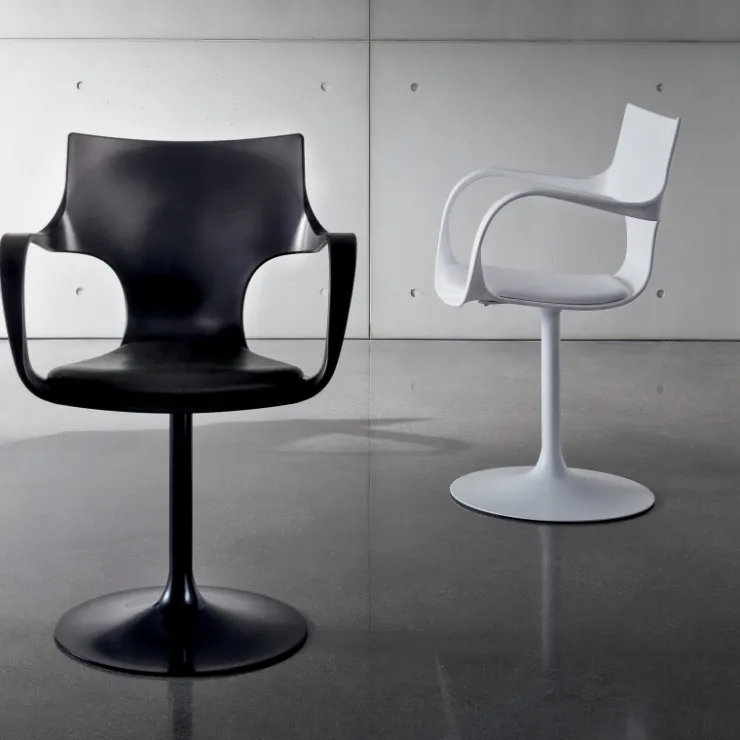 Sovet Italia Chaise De Cuisine|Chaise De Salle à Manger*Flûte Sovet® Chaise design pivotante avec accoudoirs