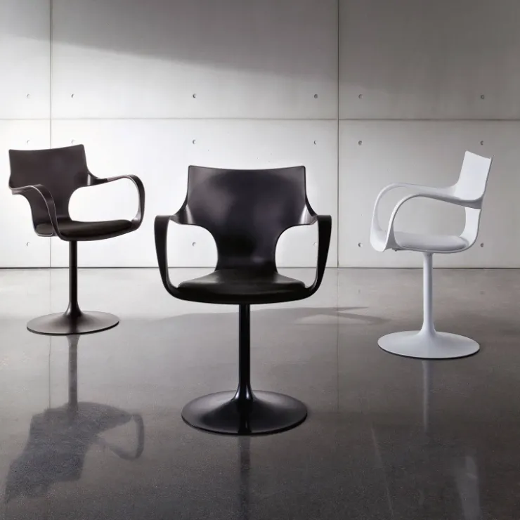 Sovet Italia Chaise De Cuisine|Chaise De Salle à Manger*Flûte Sovet® Chaise design pivotante avec accoudoirs
