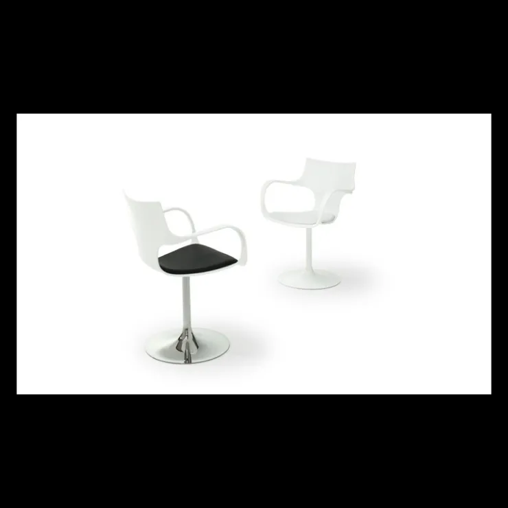 Sovet Italia Chaise De Cuisine|Chaise De Salle à Manger*Flûte Sovet® Chaise design pivotante avec accoudoirs