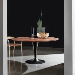 Sovet Italia Table De Salle à Manger*Flûte Sovet® Table ronde design plateau bois
