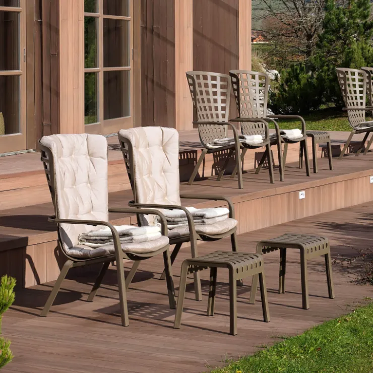 Chaise De Jardin|Fauteuil De Jardin*Folio Fauteuil de jardin réglable et empilable en polypropylène design