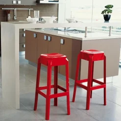 Tabouret Snack (assise +/- 65 Cm)|Tabouret De Bar (assise +/- 80 Cm)*Fox Tabouret snack moderne en plexi hauteur 65 cm