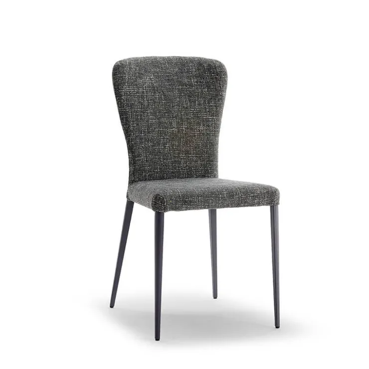 Europea Chaise De Salle à Manger|Chaise Salon*Francine Chaise moderne en tissu avec pieds en métal