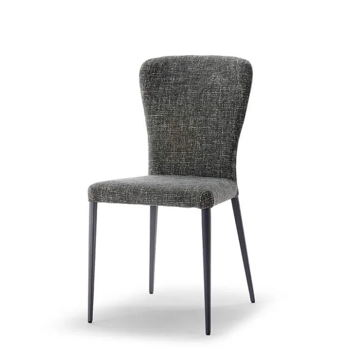 Europea Chaise De Salle à Manger|Chaise Salon*Francine Chaise moderne en tissu avec pieds en métal