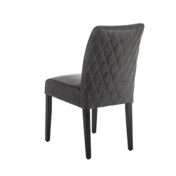 Sessio Chaise De Cuisine|Chaise De Salle à Manger*Fritz diamant Chaise avec dos matelassé en synthétique et pieds en bois