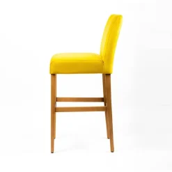 Sessio Tabouret De Bar (assise +/- 80 Cm)*Fritz line Tabouret de bar avec dos en tissu matelassé et pieds en bois