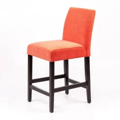 Sessio Tabouret Snack (assise +/- 65 Cm)|Tabouret De Bar (assise +/- 80 Cm)*Fritz line Tabouret snack avec dos matelassé en tissu et pieds en bois