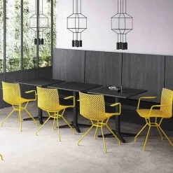 Chaise De Cuisine|Chaise De Salle à Manger*Fuller TCS Chaise design italien avec accoudoirs et coque microperforée