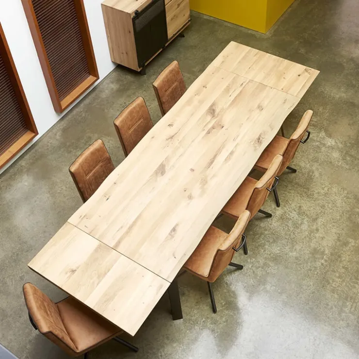 Couture Table De Salle à Manger*Fusion Table design industriel extensible pieds en X